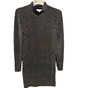 Ophelia Rose Small Metallic Knit Long Sleeve Dress Size Small NWOT